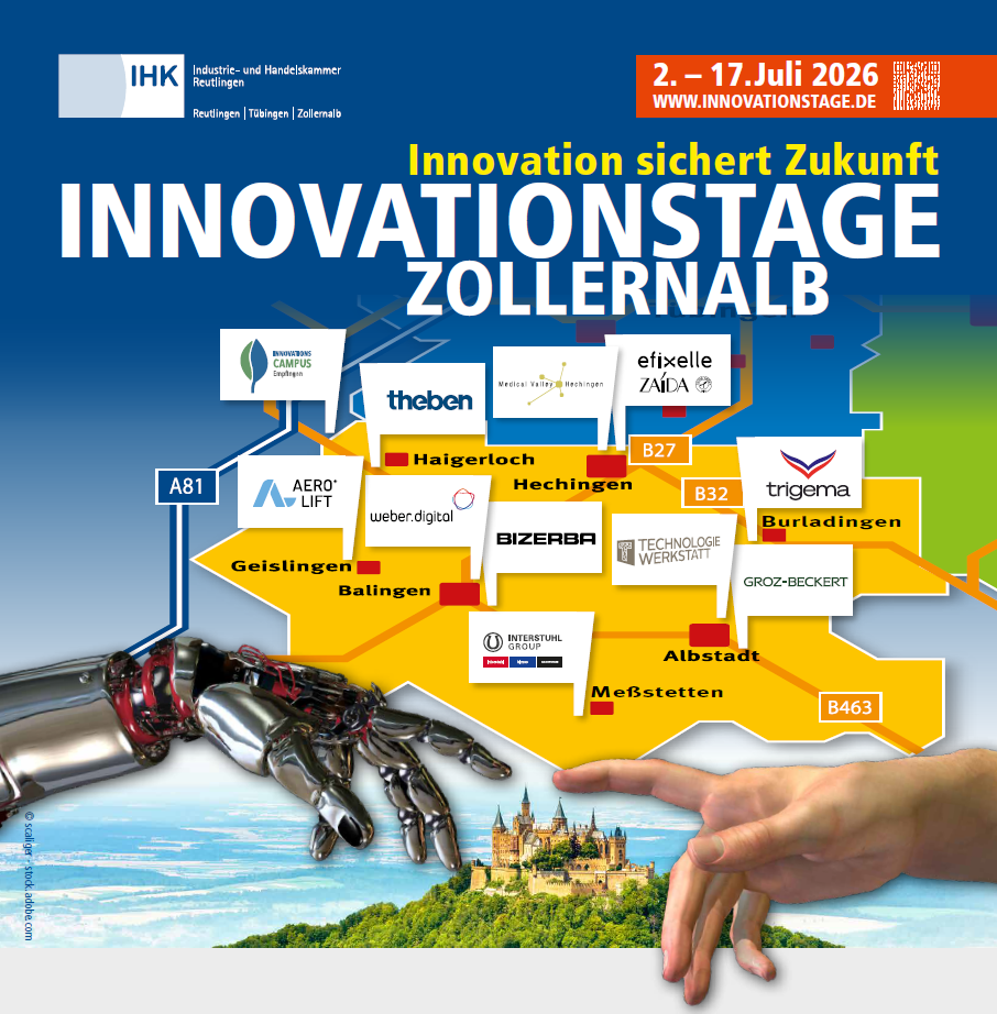 Die UT3eilnehmenden tauschen sich nach dem Vortrag aus. Innovationstage 2026 Flyerbild