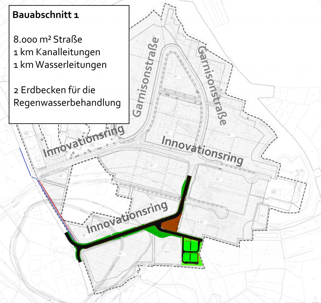 Plan zum Retentionsbecken