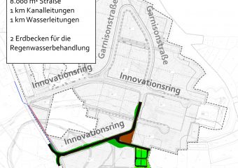 Plan zum Retentionsbecken